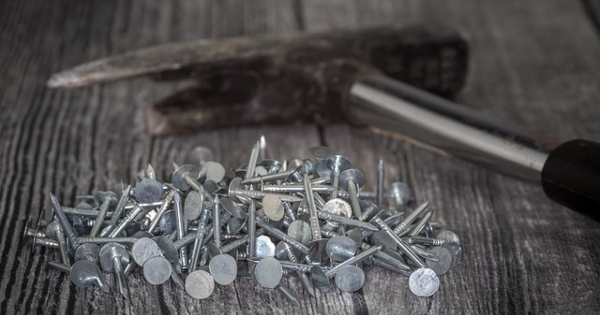 hammer with roof nails