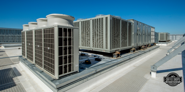 HVAC units sitting on a roof that has been coated