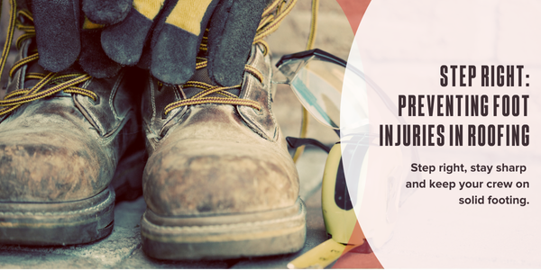 Image of work boots with gloves on top of them, a tape measure on the side. Title is overlayed on the right