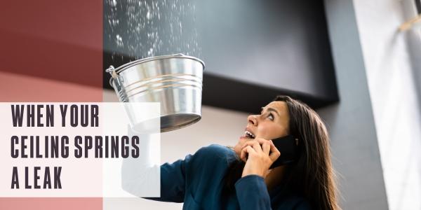 When your ceiling springs a leak