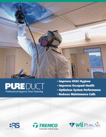 Tremco - PURE-DUCT Comprehensive Hygienic Cleaning Service Brochure - cover