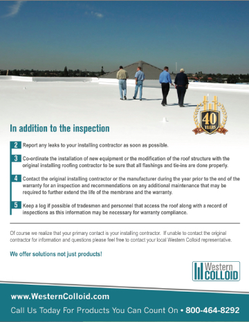 Western Colloid - 5 Low Slope Roof Maintenance Recommendations